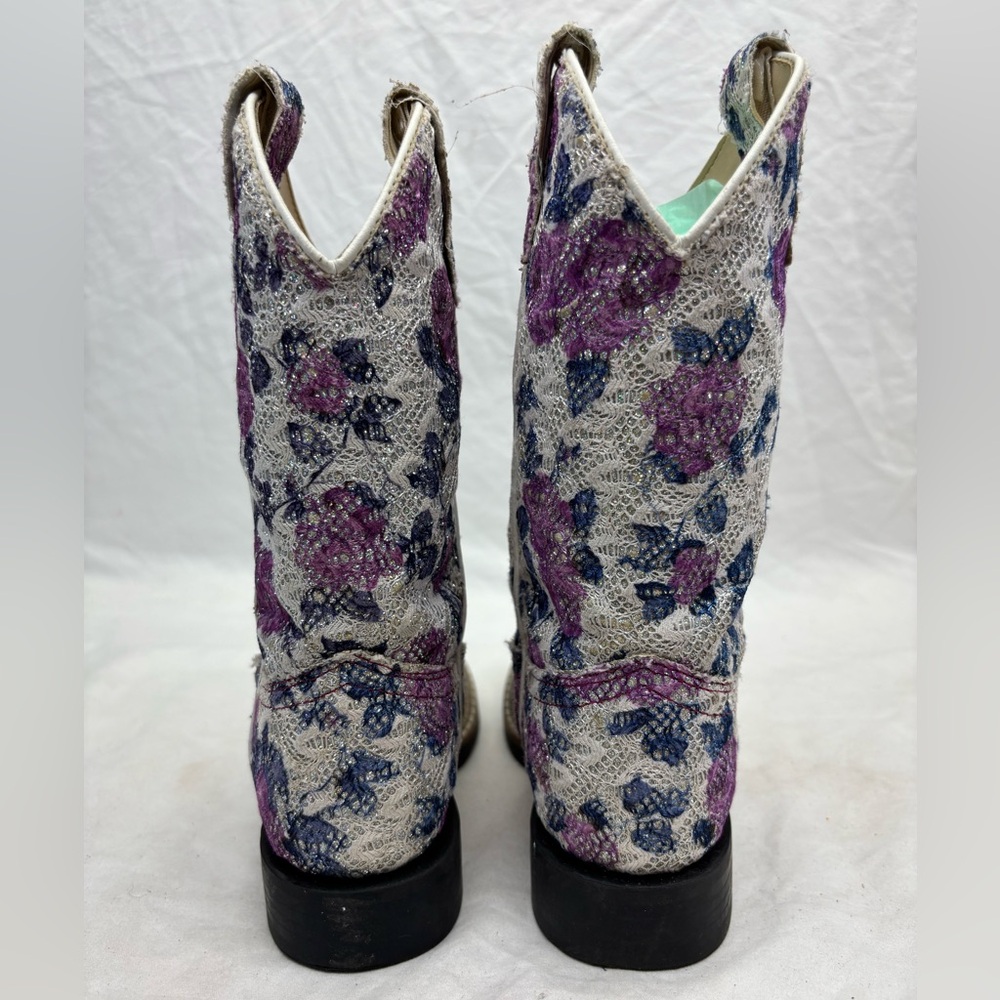 Old West Cream kids boots size 10 toddler girl - Picture 4 of 11